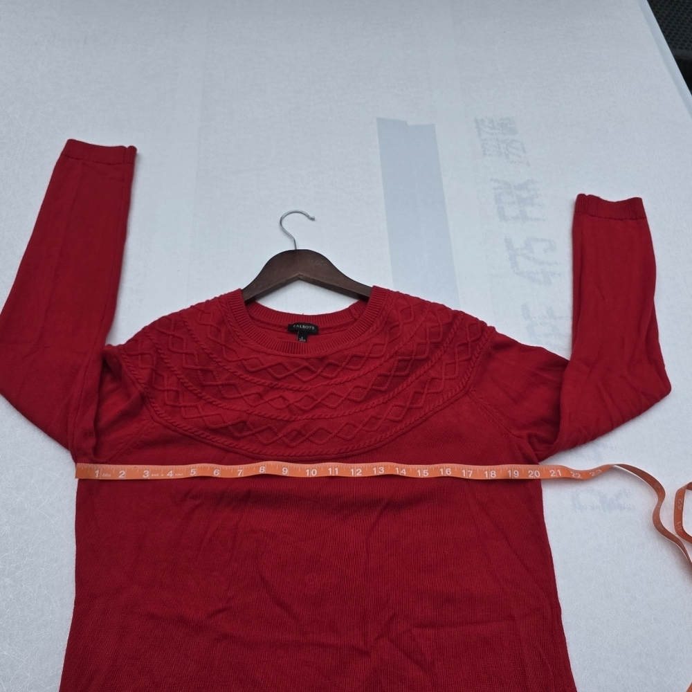 Talbots Diamond Cable Sweater Size L - Picture 7 of 11